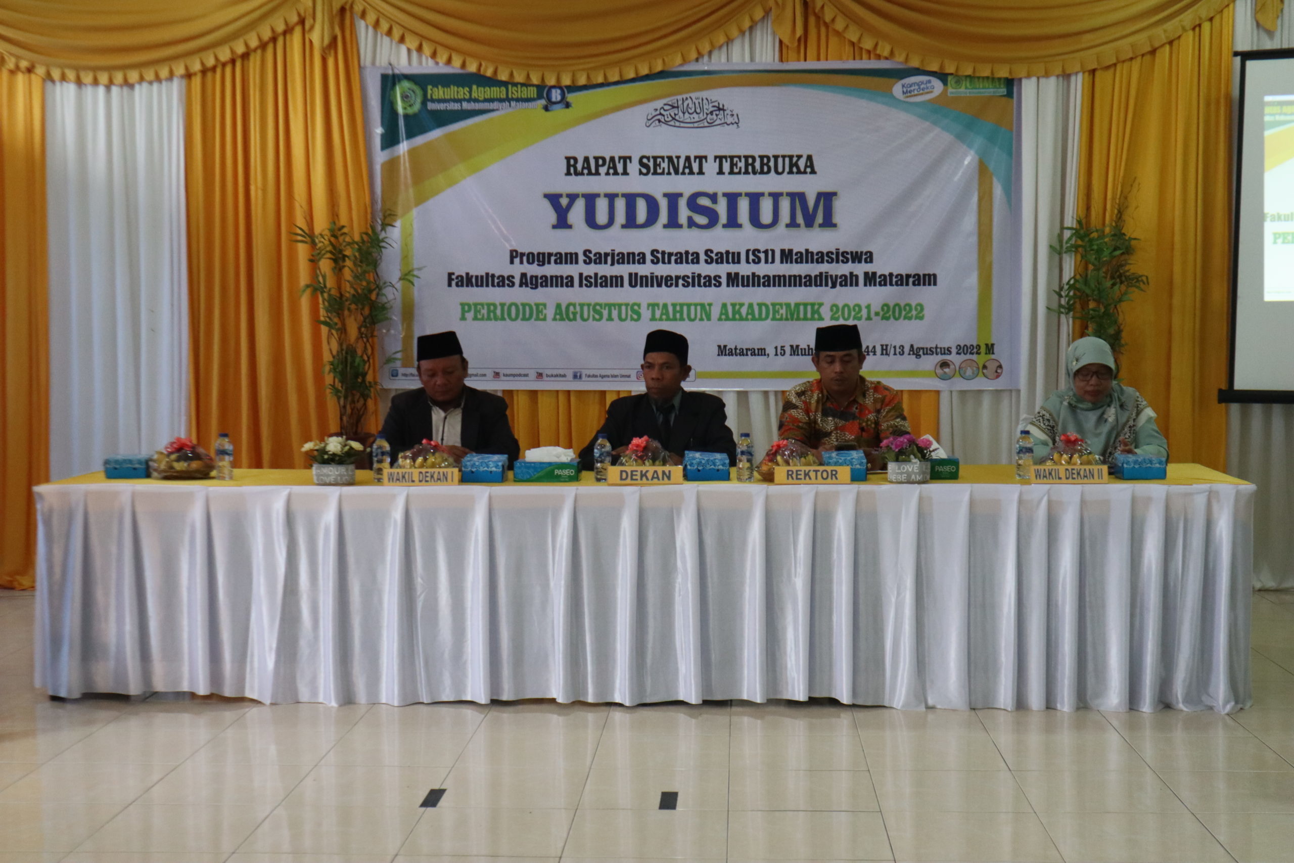 Yudisium Sarjana Strata (S1) Mahasiswa Fakultas Agama Islam Universitas Muhammadiyah Mataram Periode Februari Tahun Akademik 2021/2022